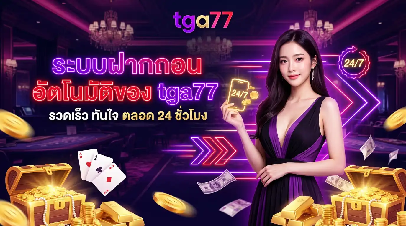 ระบบฝากถอนอัตโนมัติของ tga77 รวดเร็ว ตลอด 24 ชั่วโมง